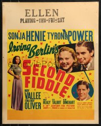 1h192 SECOND FIDDLE jumbo WC 1939 ice skater Sonja Henie, Tyrone Power, Rudy Vallee, ultra-rare!