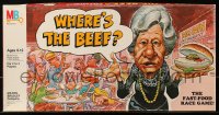 1h418 WHERE'S THE BEEF board game 1984 the fast food race game based on the Wendy's commercial!