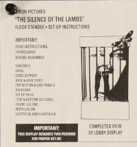1h283 SILENCE OF THE LAMBS floor standee 1991 Jodie Foster w/full-length Hopkins behind bars!