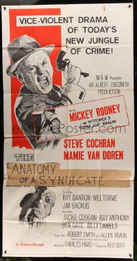 1j254 BIG OPERATOR 3sh 1959 art of angry Mickey Rooney, sexy Mamie Van Doren!