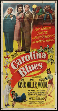 1j270 CAROLINA BLUES 3sh 1944 Kay Kyser and His Band, Victor Mature, sexy dancer Ann Miller!