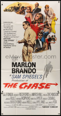 1j272 CHASE 3sh 1966 Marlon Brando, Jane Fonda, Robert Redford, directed by Arthur Penn!
