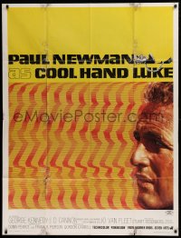 1j281 COOL HAND LUKE INCOMPLETE 3sh 1967 Paul Newman prison escape classic, cool art by James Bama!