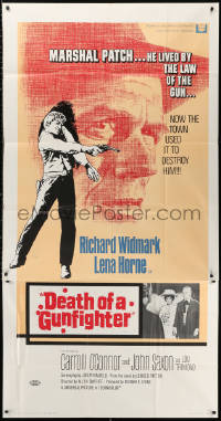 1j286 DEATH OF A GUNFIGHTER int'l 3sh 1969 art of Richard Widmark, he lived by the law of the gun!