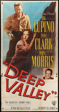1j288 DEEP VALLEY 3sh 1947 Ida Lupino, Dane Clark, Wayne Morris, wild adventures & desperate danger!