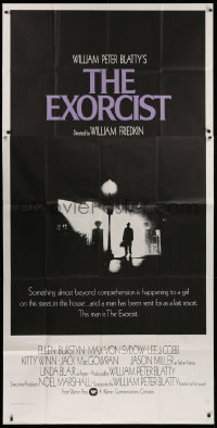 1j299 EXORCIST int'l 3sh 1974 William Friedkin, Von Sydow, horror classic from William Peter Blatty!