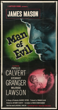 1j300 FANNY BY GASLIGHT 3sh 1948 close up art of James Mason, the Man of Evil + Calvert & Granger!