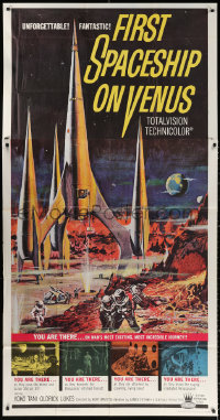 1j307 FIRST SPACESHIP ON VENUS 3sh 1962 Der Schweigende Stern, cool art from German sci-fi!
