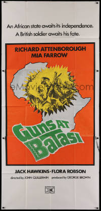 1j039 GUNS AT BATASI South African 3sh 1964 Attenborough, an African state awaits its independence!