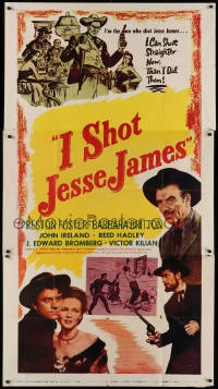 1j334 I SHOT JESSE JAMES 3sh 1949 directed by Sam Fuller, Preston Foster, Barbara Britton, rare!