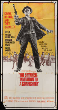 1j338 INVITATION TO A GUNFIGHTER 3sh 1964 vicious killer Yul Brynner brings a town to its knees!