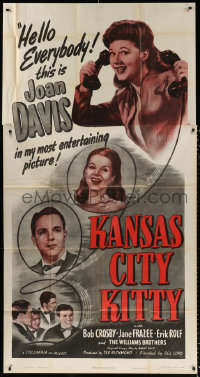1j345 KANSAS CITY KITTY 3sh R1948 Joan Davis, Bob Crosby is VP in charge of crooning, Jane Frazee!