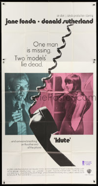 1j351 KLUTE int'l 3sh 1971 Donald Sutherland helps intended murder victim & call girl Jane Fonda!