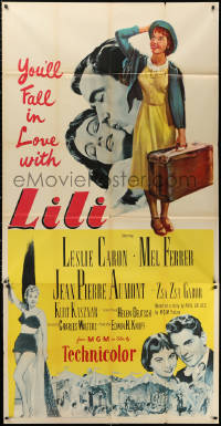 1j360 LILI 3sh 1952 you'll fall in love with pretty young Leslie Caron, full-length art!