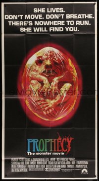 1j421 PROPHECY int'l 3sh 1979 John Frankenheimer, art of monster in embryo by Paul Lehr!