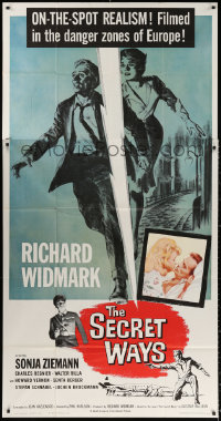1j434 SECRET WAYS 3sh 1961 Richard Widmark, Alistair MacLean, filmed in the danger zones of Europe!