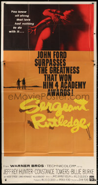 1j435 SERGEANT RUTLEDGE 3sh 1960 John Ford surpasses the greatness than won him 4 Academy Awards!