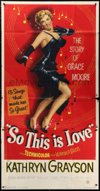 1j440 SO THIS IS LOVE 3sh 1953 deceptive art of sexy Kathryn Grayson as opera star Grace Moore!