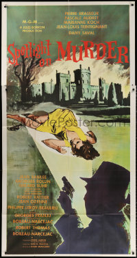 1j443 SPOTLIGHT ON MURDER 3sh 1961 Georges Franju French noir, art of man finding dead woman!