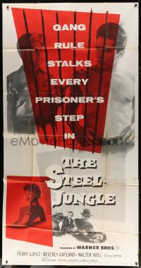 1j449 STEEL JUNGLE 3sh 1956 violence-makers, vengeance-takers & killer-crews behind bars!
