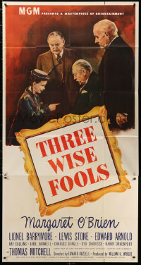 1j471 THREE WISE FOOLS 3sh 1946 Margaret O'Brien is adopted by Lionel Barrymore, Stone & Arnold!
