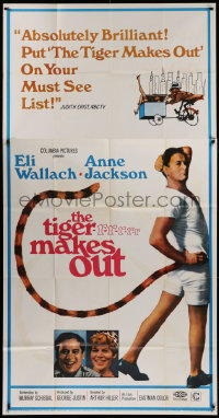 1j473 TIGER MAKES OUT 3sh 1967 wacky full-length image of Eli Wallach with tail, comedy!