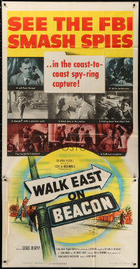 1j487 WALK EAST ON BEACON 3sh 1952 J. Edgar Hoover, FBI smashes spies in coast-to-coast capture!