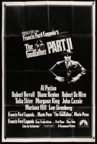 1j009 GODFATHER PART II 40x60 1974 Al Pacino in Francis Ford Coppola classic sequel!