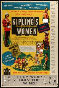 1j010 KIPLING'S WOMEN 40x60 1961 early sexploitation, they wear only the wind!
