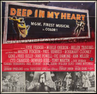 1j144 DEEP IN MY HEART 6sh 1954 MGM's finest all-star musical with 13 top MGM stars, dancing art!