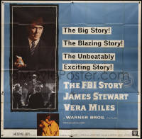 1j148 FBI STORY 6sh 1959 different images of detective Jimmy Stewart & Vera Miles, very rare!