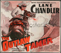 1j179 OUTLAW TAMER 6sh 1934 art of masked Lane Chandler as the Phantom Rider on horse w/gun, rare!