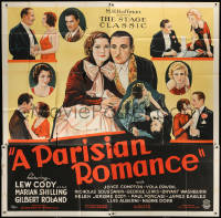 1j181 PARISIAN ROMANCE 6sh 1932 Lew Cody, Marian Shilling & Gilbert Roland in love triangle, rare!