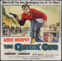 1j189 QUICK GUN 6sh 1964 art of cowboy Audie Murphy in the raw rampaging fury of the West!
