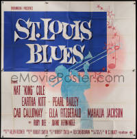 1j203 ST. LOUIS BLUES 6sh 1958 Nat King Cole, the life & music of W.C. Handy, great large image!
