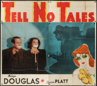 1j207 TELL NO TALES 6sh 1939 Melvyn Douglas & Louise Platt tied up, art of woman shushing, rare!