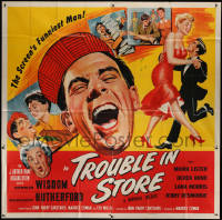 1j216 TROUBLE IN STORE 6sh 1955 Norman Wisdom, the English clown prince of the screen, rare!