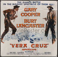 1j220 VERA CRUZ 6sh R1960s best close up artwork of intense cowboys Gary Cooper & Burt Lancaster!