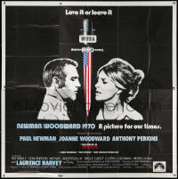 1j224 WUSA int'l 6sh 1970 Paul Newman, Joanne Woodward, Anthony Perkins, cool art of flag microphone!