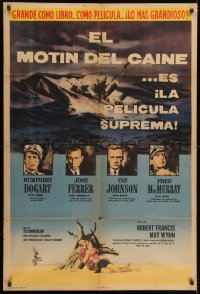1j091 CAINE MUTINY Argentinean 1955 Humphrey Bogart, Jose Ferrer, Van Johnson & MacMurray!