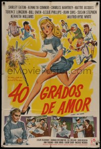 1j093 CARRY ON NURSE Argentinean 1960 English hospital sex, cartoon art of men chasing her!