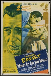 1j108 IN A LONELY PLACE Argentinean R1950s art of Humphrey Bogart & Gloria Grahame, Nicholas Ray