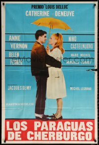 1j123 UMBRELLAS OF CHERBOURG Argentinean 1964 Catherine Deneuve classic directed by Jacques Demy!