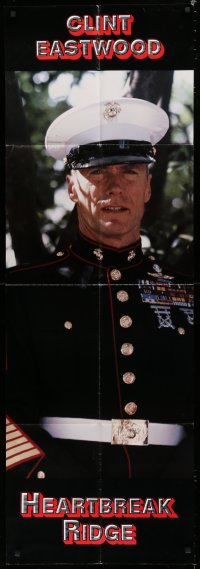 1j015 HEARTBREAK RIDGE style B door panel 1986 best portrait of Clint Eastwood in dress uniform!