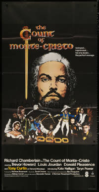 1j058 COUNT OF MONTE CRISTO English 3sh 1976 cool art of Richard Chamberlain in title role!
