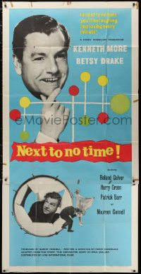 1j067 NEXT TO NO TIME English 3sh 1958 Kenneth More, you'll be laughing and loving every minute!