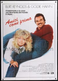1j719 BEST FRIENDS Italian 1p 1983 great portrait of Goldie Hawn between Burt Reynolds' legs!