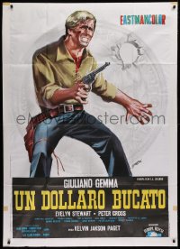 1j723 BLOOD FOR A SILVER DOLLAR Italian 1p 1965 Un Dollaro Bucato, Symeoni spaghetti western art!