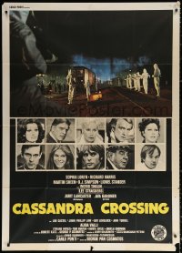 1j730 CASSANDRA CROSSING Italian 1p 1976 Sophia Loren, Richard Harris, quarantined train image!