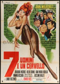 1j738 CRIMINAL AFFAIR Italian 1p 1969 Sette uomini e un cervello, Franco art of sexy Ann-Margret!
